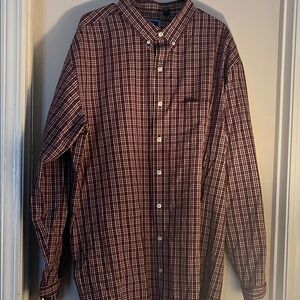 Arrow Men's Checkered Button-Down Shirt - Maroon